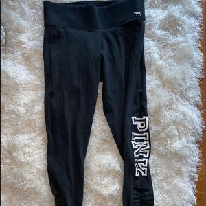 pink cropped leggings